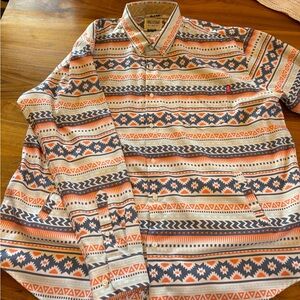 RSVLTS Geometric Tribal Button-Up Shirt